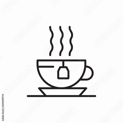 tea cup drink icon vector sign