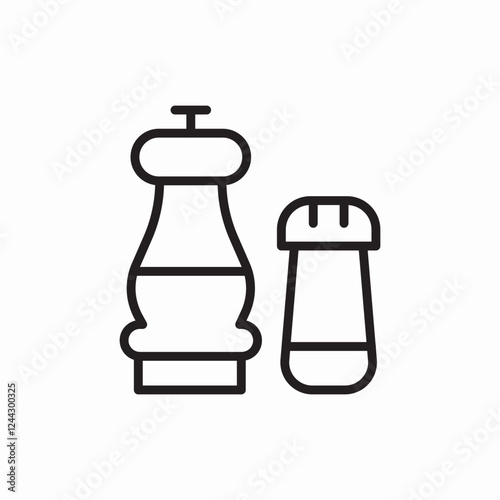 salt pepper shaker icon vector sign