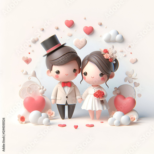 happy family with heart