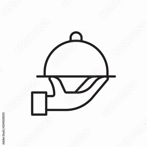 restaurant serving dish icon vector sign