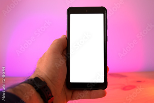 movil con pantalla en blanco