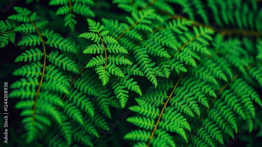 Obraz premium Close-up of a lush green Maidenhair Fern with detailed leaves providing a natural background wallpap