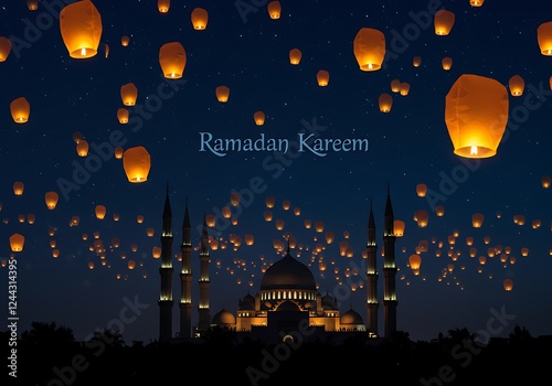 Ramadan Kareem Social Media Banner Elegant Ramadan Event Vector Art Illustration