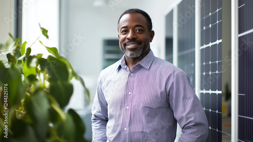 Wallpaper Mural Renewable Energy Consultant Discussing Sustainability with African American Professional in Modern Office Setting Torontodigital.ca