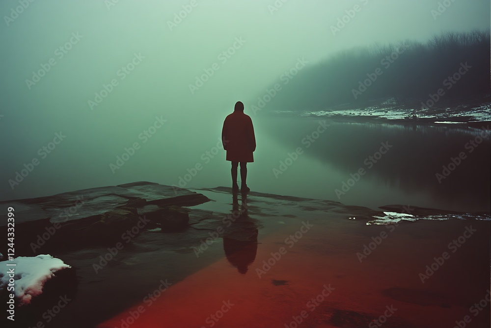 Solitude in a Misty Winter Landscape Solitude in a Misty Winter Landscape