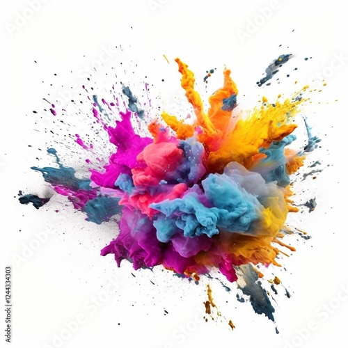 Obraz w ramie Colour Explosion - AI Generated