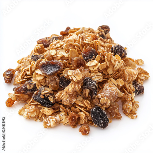 Granola isolated on white background
