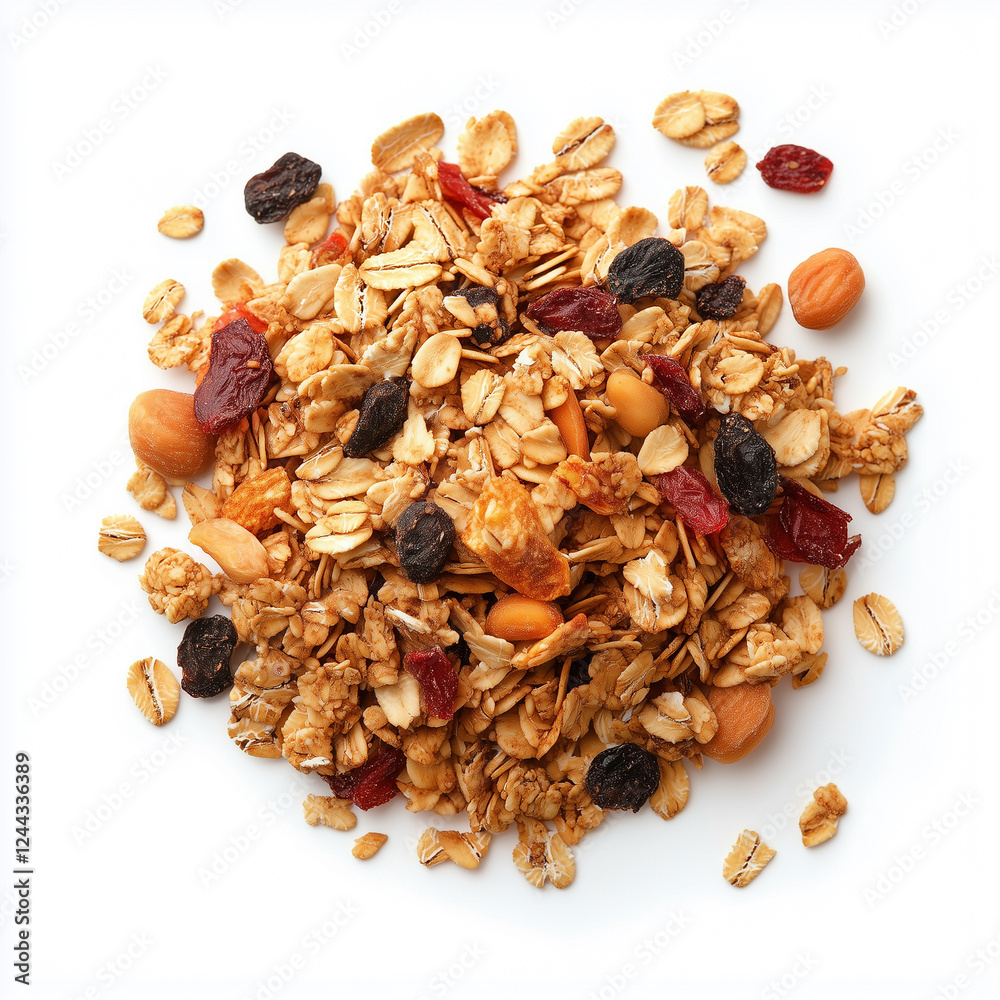 Obraz premium Granola isolated on white background