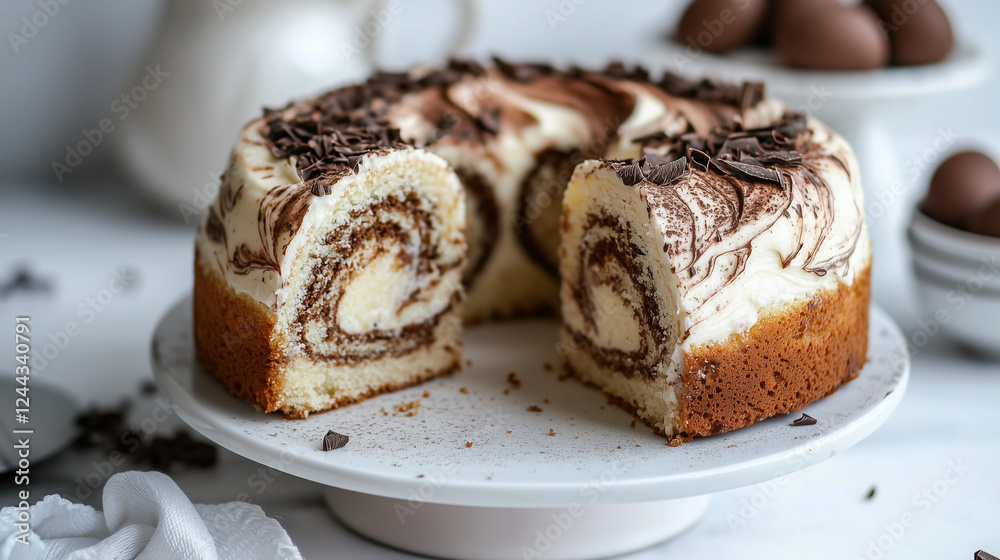 Marble Cake with Chocolate and Vanilla Swirls for Easter Marble Cake with Chocolate and Vanilla Swirls for Easter