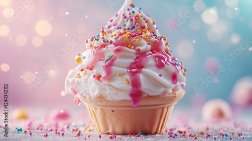 Sweet ice cream sundae