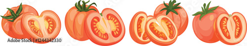 illustration of red tomatos