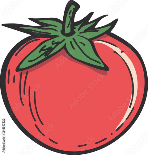 illustration of red tomato
