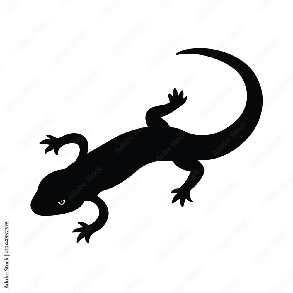 Fototapeta premium lizard on a white background