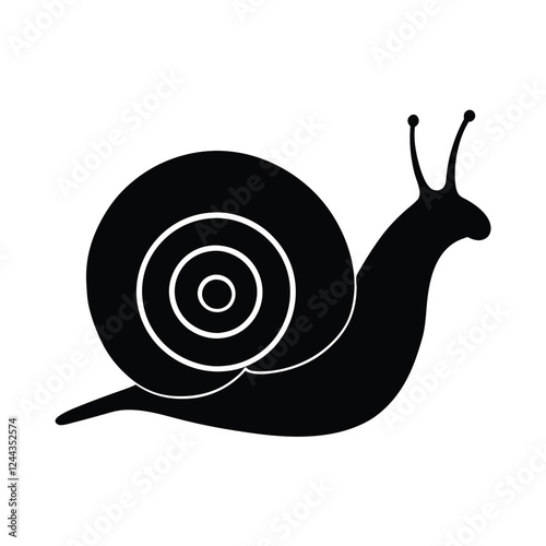 snail on white background