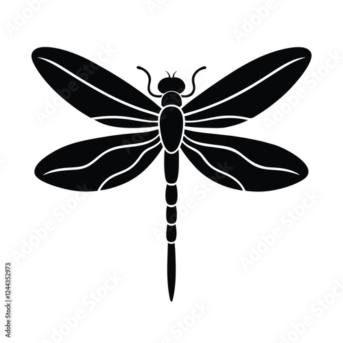 dragonfly on white background vector illustration