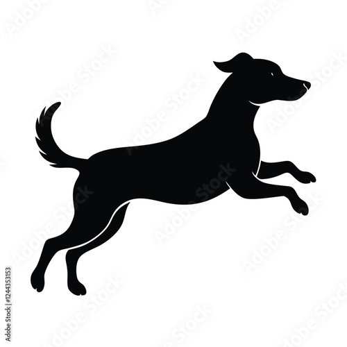 black dog silhouette