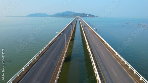 Wallpaper Mural Bridge across the lake to Koh Yo island or Koh Yo in Songkhla Province, Thailand Torontodigital.ca