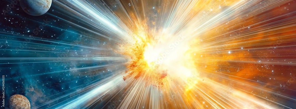 Obraz premium stellar explosion, AI generated