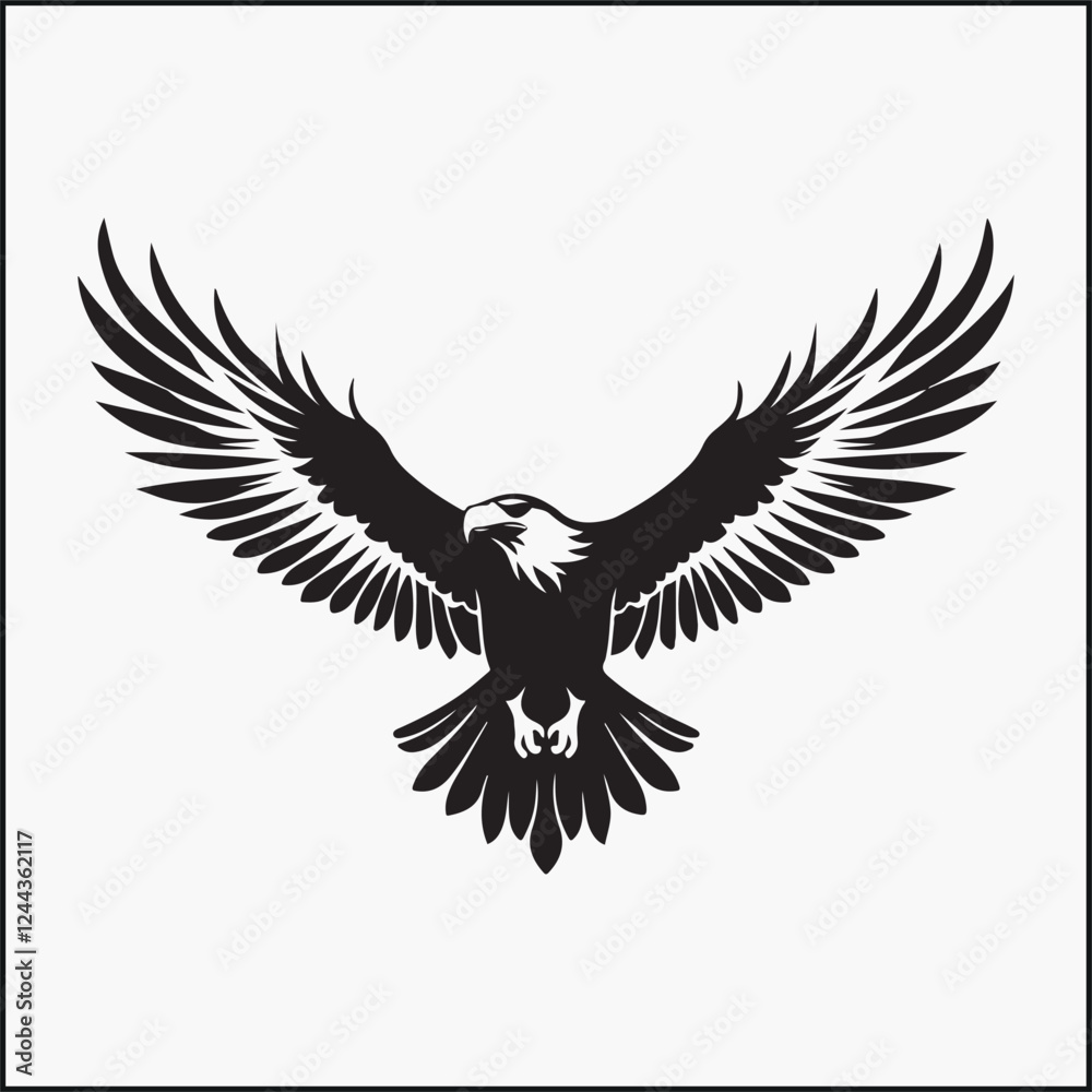 Obraz premium Black Eagle Silhouette