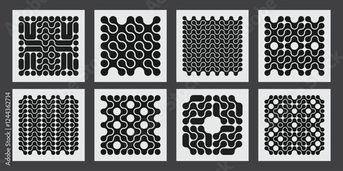 Geometric Posters with creative blob patterns. 