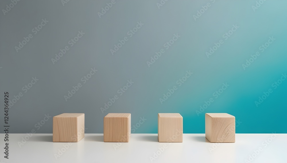 geometric arrangement of wooden cubes on smooth gradient for architectural and artistic visuals geometric arrangement of wooden cubes on smooth gradient for architectural and artistic visuals