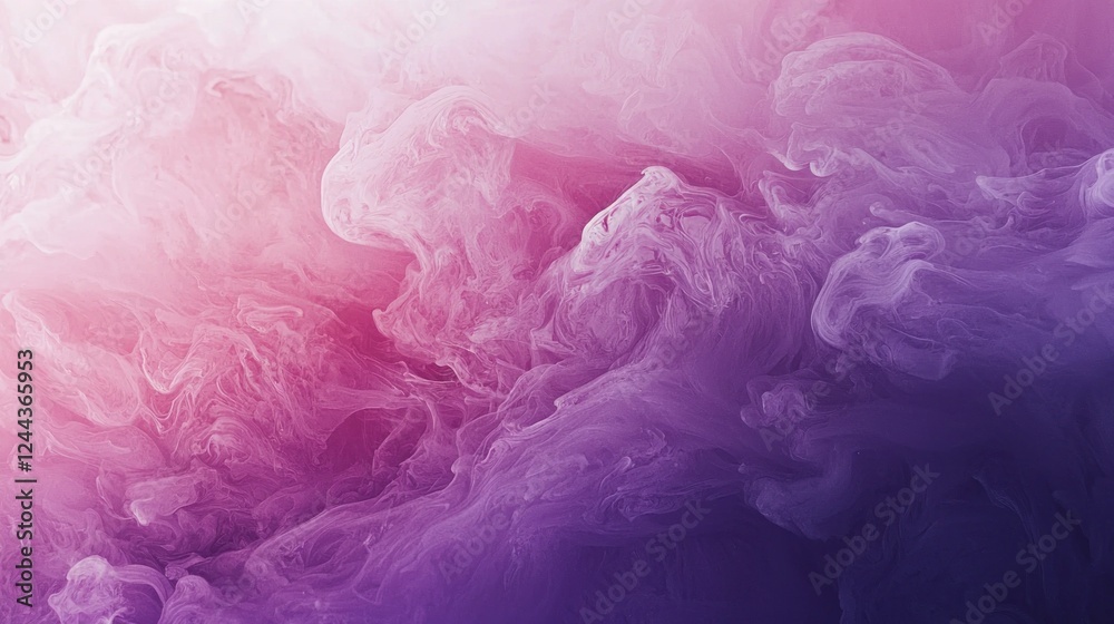 Fototapeta premium Abstract Purple and Pink Ink Swirls: A Dreamlike Visual Symphony