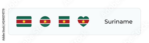 Minimalist Sri Lanka Flag Icons. Rectangular, Square, Circular, Heart Designs for UI-UX, Web and Print
