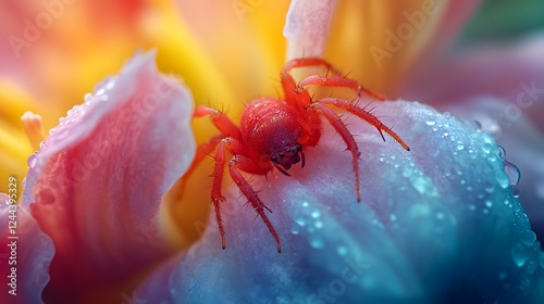 Red Spider Mite on Flower Petal photo