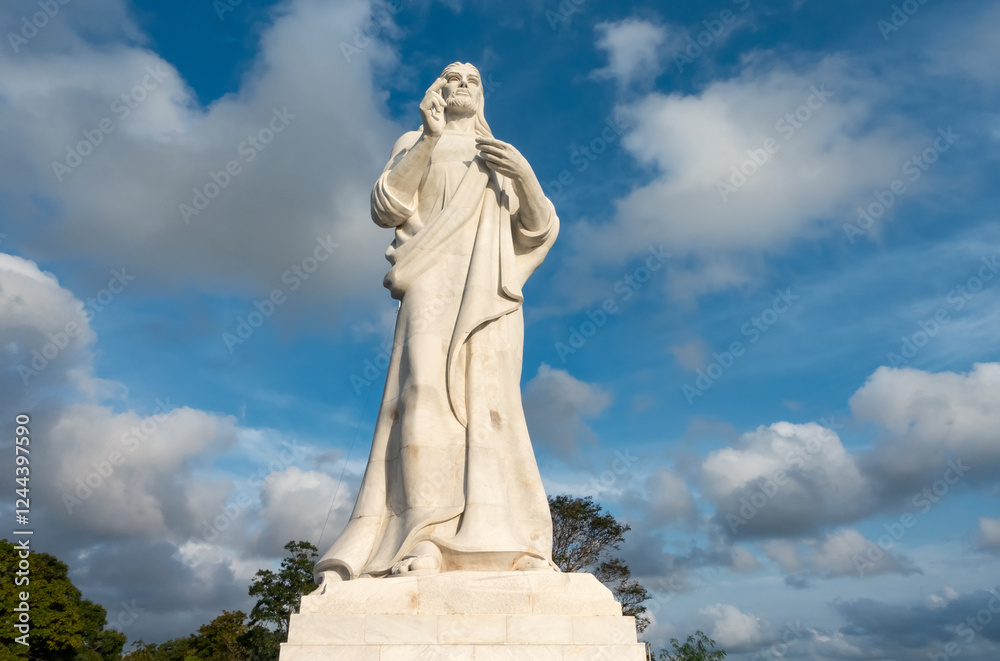 The Christ of Havana, sculpture of Jesus in Havana, Cuba. The Christ of Havana, sculpture of Jesus in Havana, Cuba.