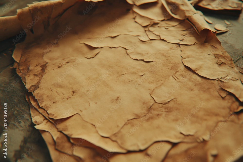 Naklejka premium Classic Aged Parchment Texture Featuring Soft Creases - Suitable for News Articles
