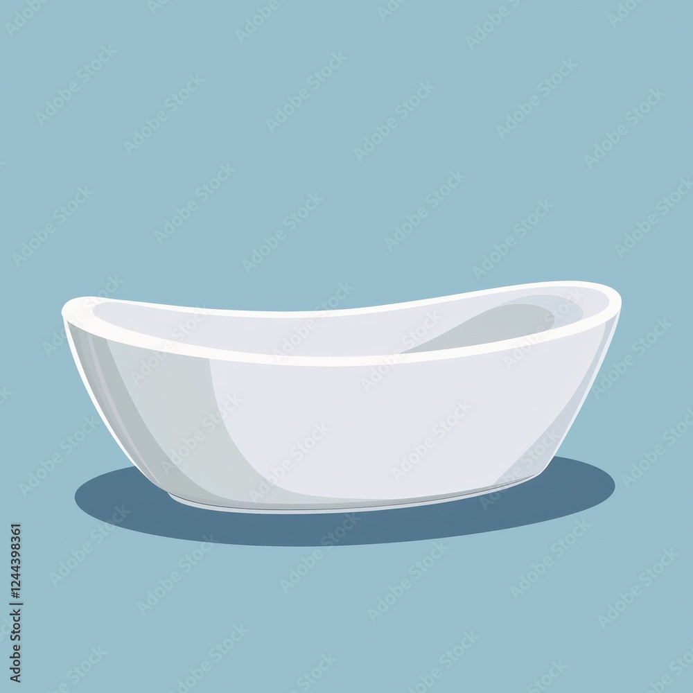 Minimalist bathtub illustration: Vector design suitable for websites or apps related to home furniture and bathroom equipment Minimalist bathtub illustration: Vector design suitable for websites or apps related to home furniture and bathroom equipment