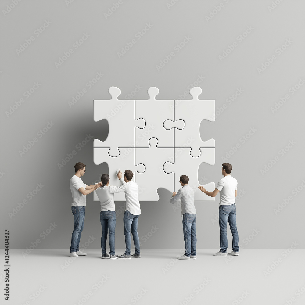 Gemeinsamheit im Fokus: Team arbeitet an einem großen Puzzle
Gemeinsamheit im Fokus: Team arbeitet an einem großen Puzzle
