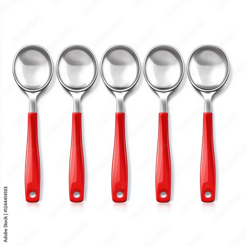 set of measuring spoons, isolated on white set of measuring spoons, isolated on white