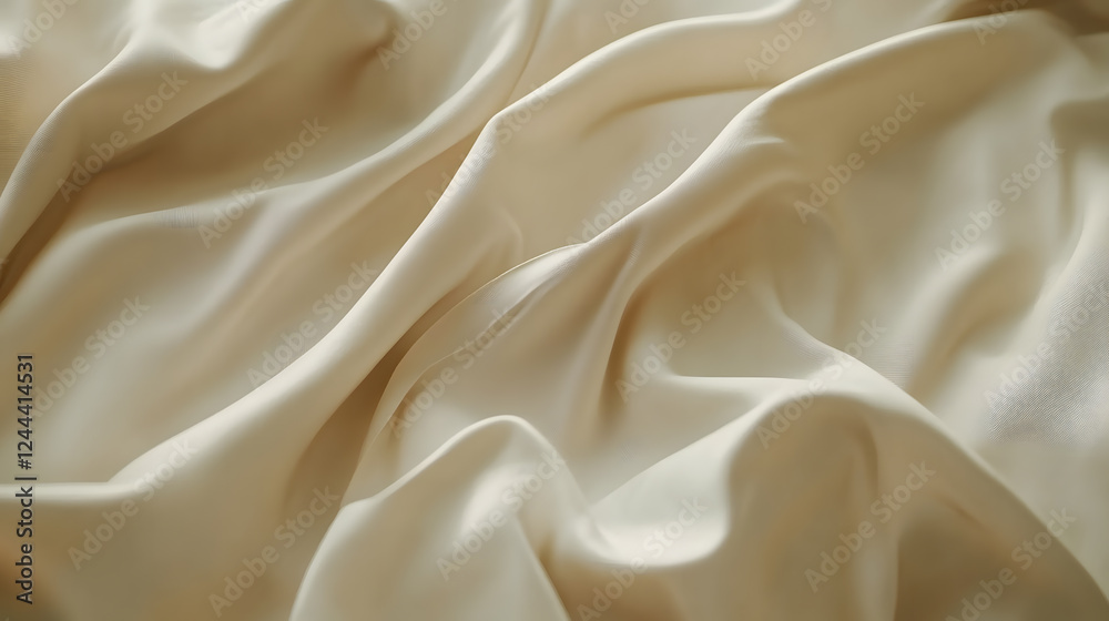 Obraz premium Soft silk fabric with subtle creases, creating a sense of depth and elegance with its flowing texture.