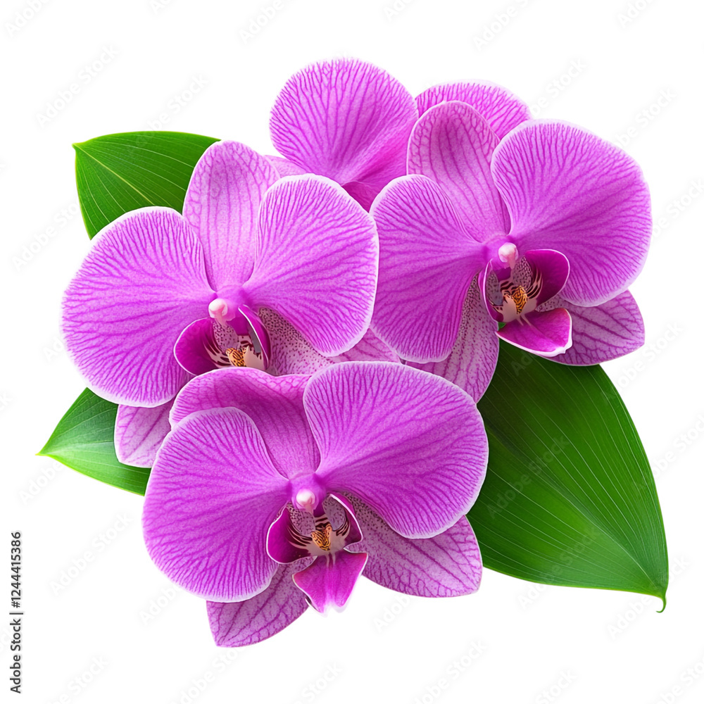 Premium Shot of a Fresh Purple Orchid Flower in Full Bloom - Ideal for Floral Enthusiasts and Interior Designers Premium Shot of a Fresh Purple Orchid Flower in Full Bloom - Ideal for Floral Enthusiasts and Interior Designers