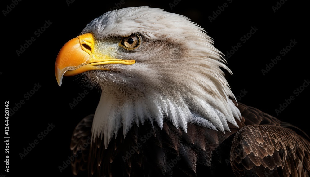 Majestic Bald Eagle Soaring Above a Winter Wonderland, Amidst SnowCovered Trees and Icy Streams in a Frosty Forest, Displaying the Power and Grace of Natures Apex Predator. Majestic Bald Eagle Soaring Above a Winter Wonderland, Amidst SnowCovered Trees and Icy Streams in a Frosty Forest, Displaying the Power and Grace of Natures Apex Predator.