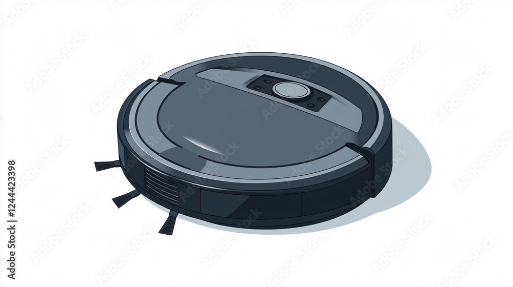 Robot Vacuum Flat Vector Clip Art Design Isolated - Designed for Websites, Mobile Apps, and Other Digital Media Robot Vacuum Flat Vector Clip Art Design Isolated - Designed for Websites, Mobile Apps, and Other Digital Media