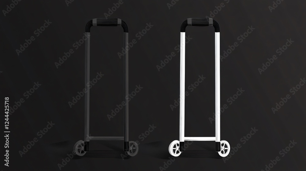 Black and White Image of a Crutch Used by Seniors for Support and Balance Black and White Image of a Crutch Used by Seniors for Support and Balance