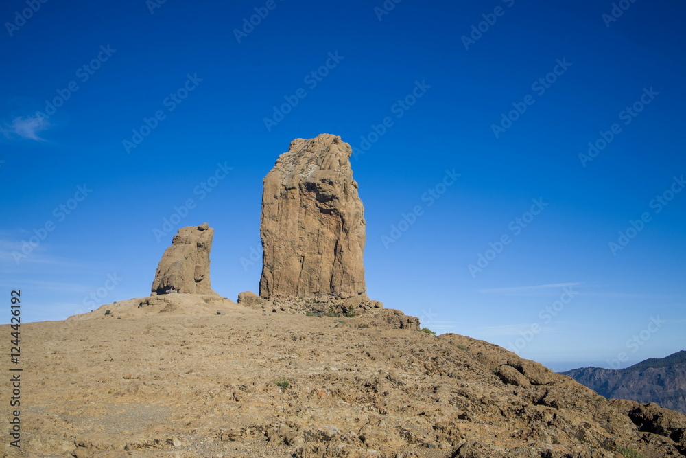 Roque Nublo, an iconic rock formation in Gran Canaria.