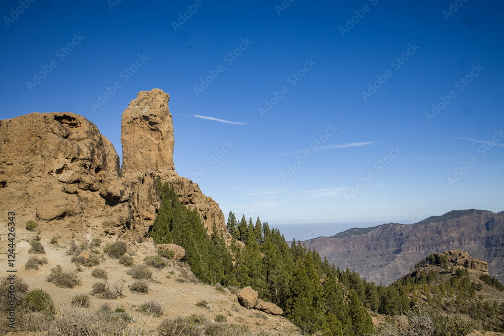 Roque Nublo, an iconic rock formation in Gran Canaria.