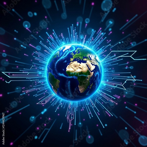 Global Network Connections earth