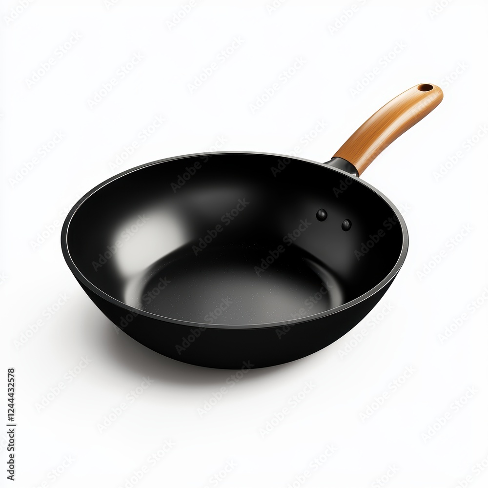 traditional wok pan, isolated on white traditional wok pan, isolated on white