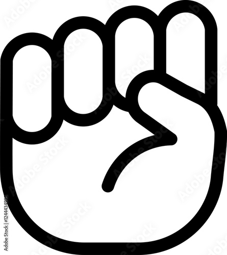 Strong fist icon symbolizing power and resistance, embodying the spirit of protest and revolution while fighting for rights and standing firm in beliefs and values