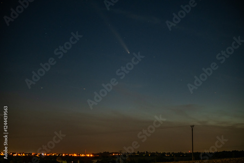 Comet C 2023 A3 (Tsuchinshan-ATLAS) above Dobrejovice near Prague, Czech republic, October 15, 2024 photo