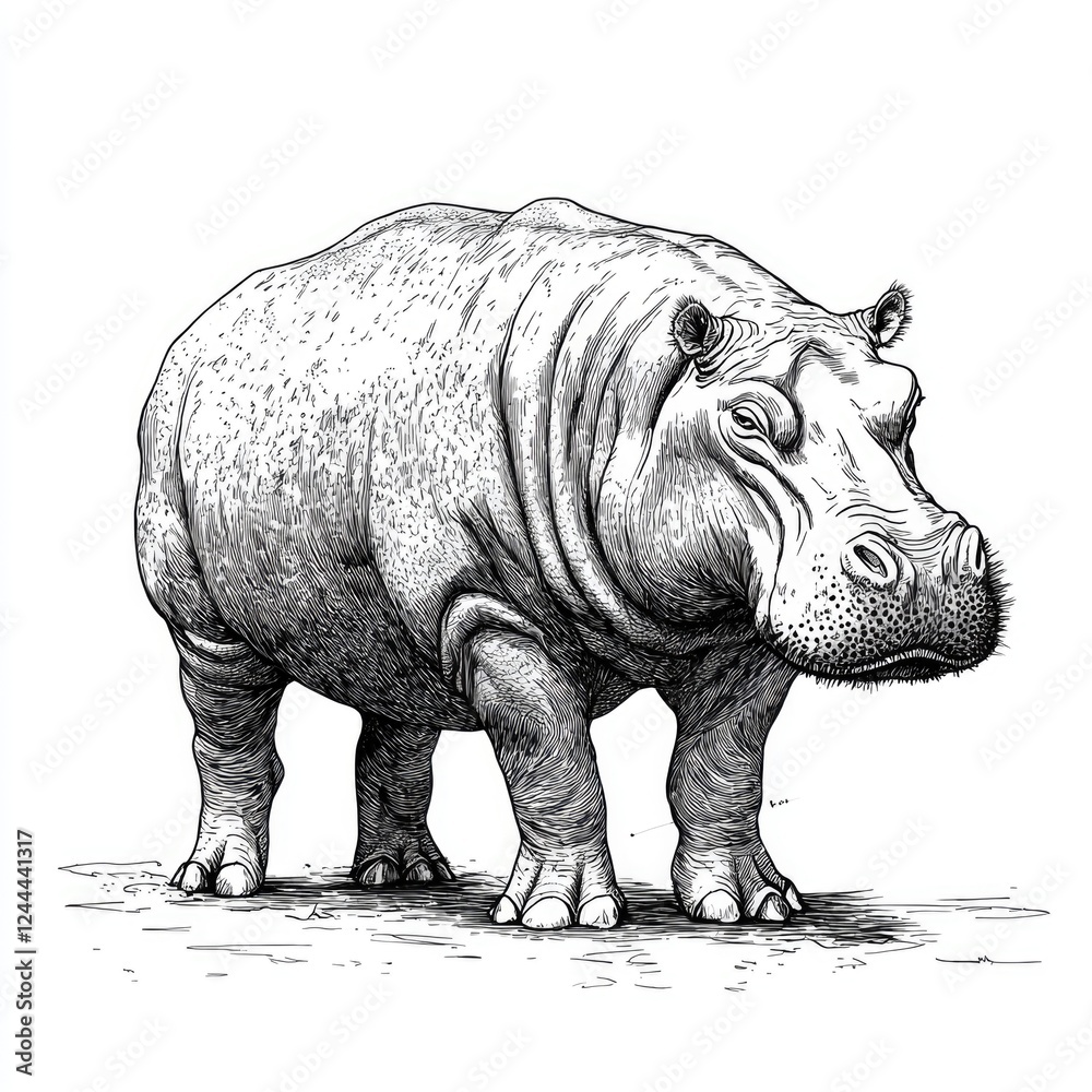 Obraz premium Hippo in Mud