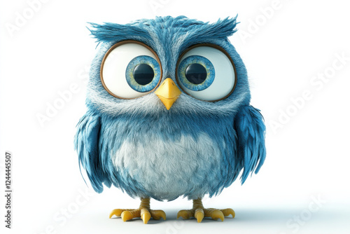 Cute Owl Kid in a Colorful Forest Setting