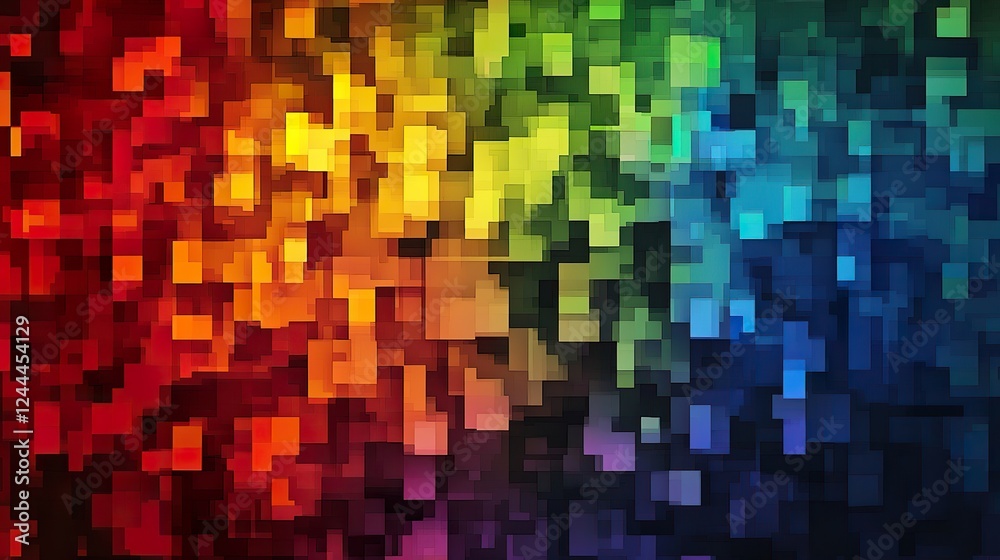 Abstract background of multicolored pixels Abstract background of multicolored pixels