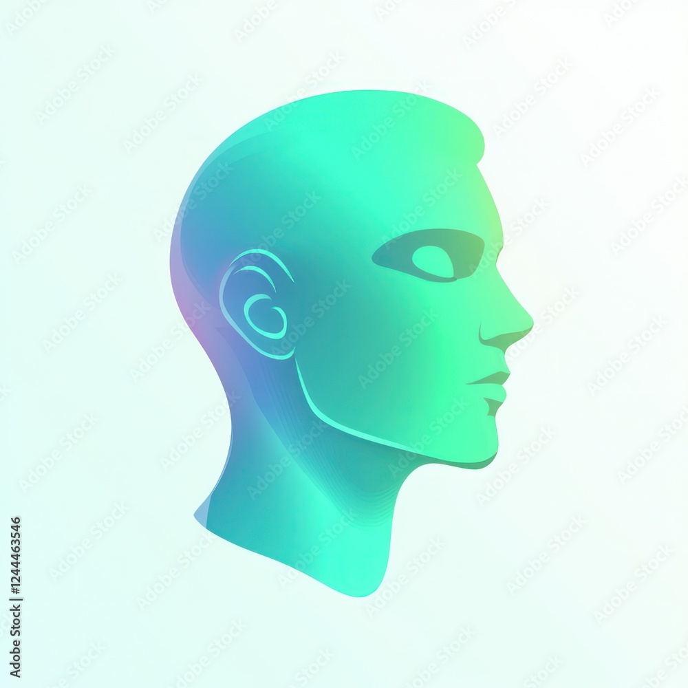Gradient icon a green sweaty head, symbolizing stress, anxiety, or physical exertion Ideal for mental health, emotions, and fitness-related projects Gradient icon a green sweaty head, symbolizing stress, anxiety, or physical exertion Ideal for mental health, emotions, and fitness-related projects