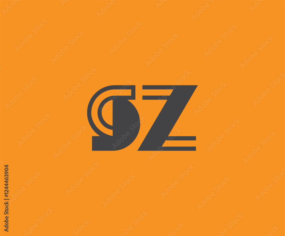 Bold black lettering 'SZ' with geometric elements on a vivid orange background, ideal for branding, design, or modern creative projects. Bold black lettering 'SZ' with geometric elements on a vivid orange background, ideal for branding, design, or modern creative projects.