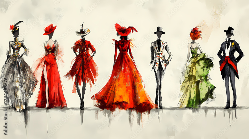 Fototapeta premium Fashion. Fashion & Costume Design. Illustration